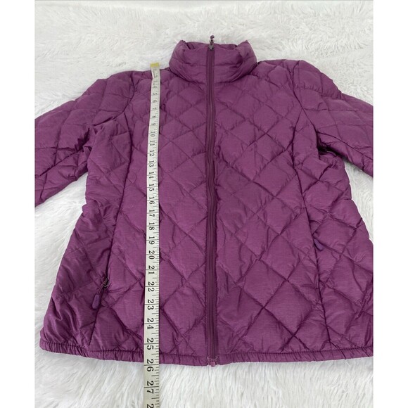 32 Degree Heat Down Puffe Quilt Jacket Size M Purple Women Zip Outdoors Feather - Picture 13 of 15